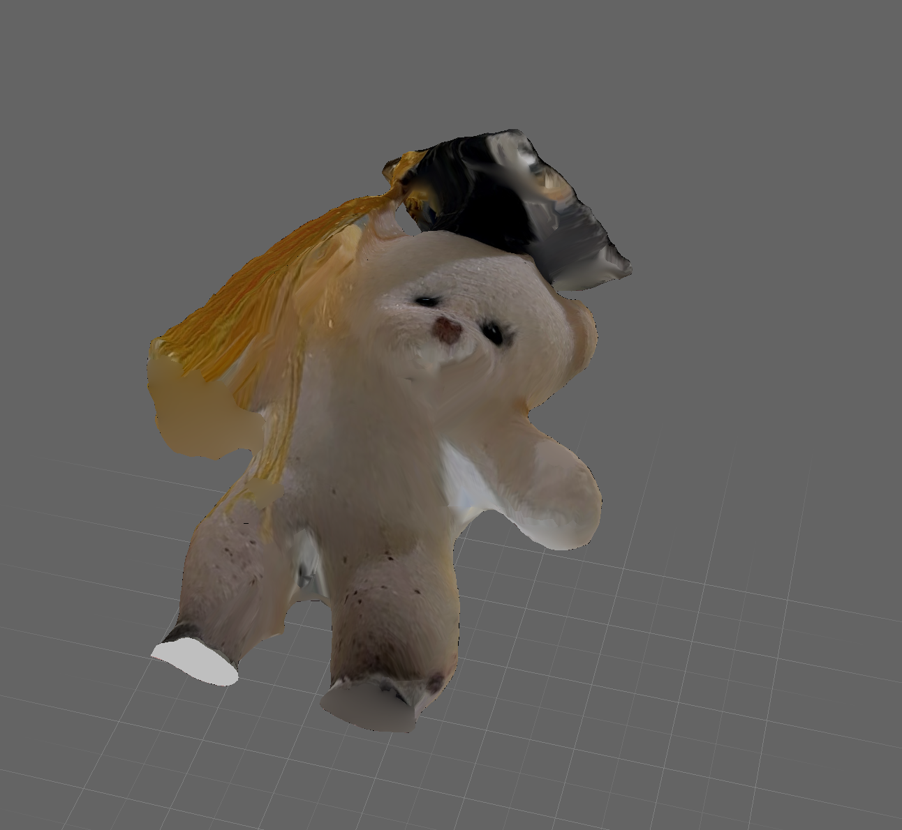 Top view of object in Meshmixer (filled)